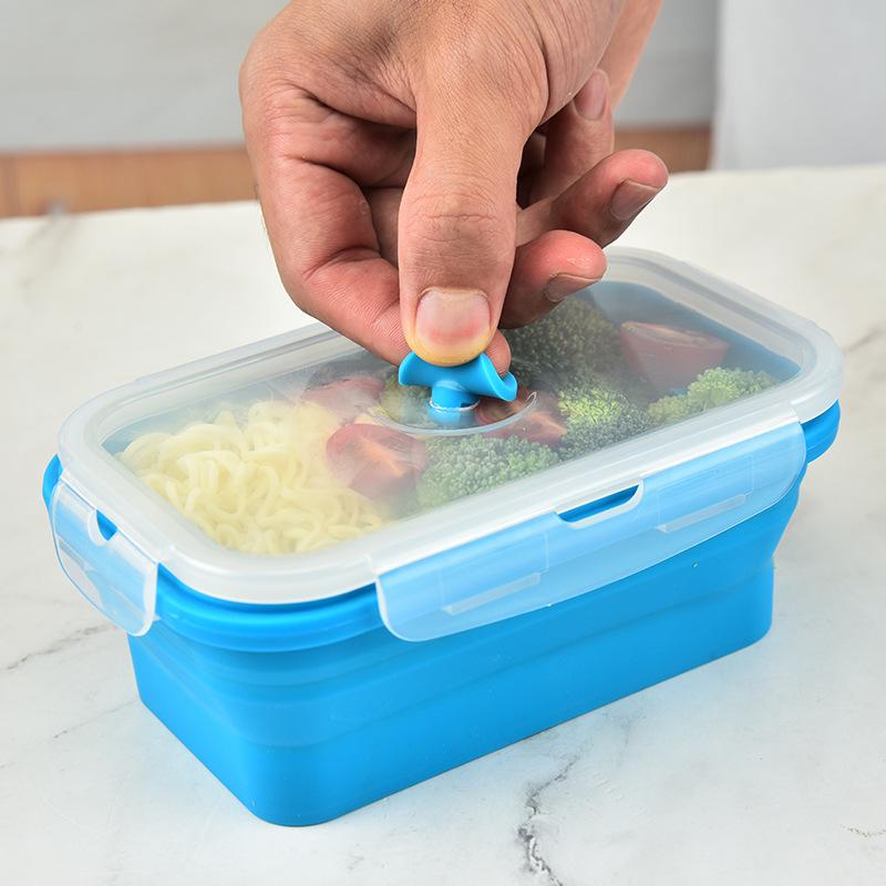 Silikonová skládací sada na oběd a bento box