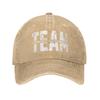 Soft Team Pope Leo XIV Baseball Caps Unisex Women Distressed Denim Washed Sun Cap Cardinal Robert Prevost Outdoor Adjustable Hat