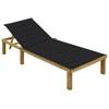 Day and Night - Day and Night Lounger with Black Impregnated Pine Wood Cushion