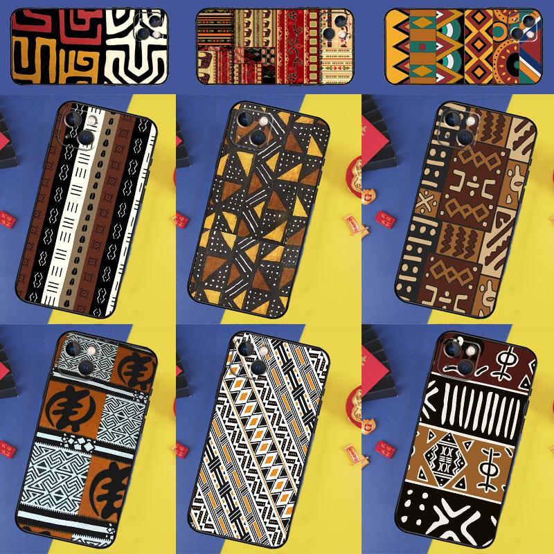 African Fabric Print Phone Case For iPhone 16 Pro Max 11 12 13 Mini 14 15 Pro Max XR 16e 15 16 Plus Cover Shell