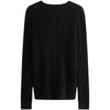 Calvin Klein Casual Commuter Embroidered V-Neck Cable Knit Sweater Unisex Sweater Space-Black J326795-BEH