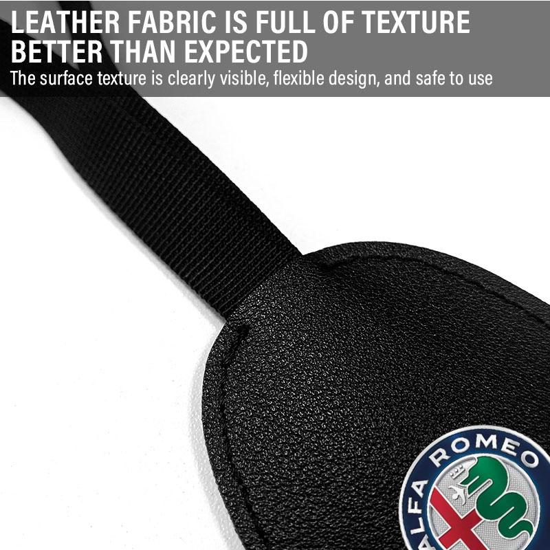 1/2pcs Leather Car Seat Back Hooks Portable Hanging Bag Rack for Alfa Romeo Giulia Giulietta MiTo Stelvio Tonale 4C 8C Disco Volante Gloria