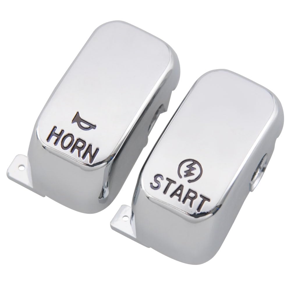 Handle Bar Switch Button Cover Cap Kit Fit for 1996-2017 Harley VRSC Sportster Dyna Softail Road King,6pcs (Chrome)