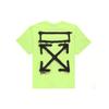 OFF WHITE Koszulka Męska SS20 Neonowy Zielony OMAA038R201850156210