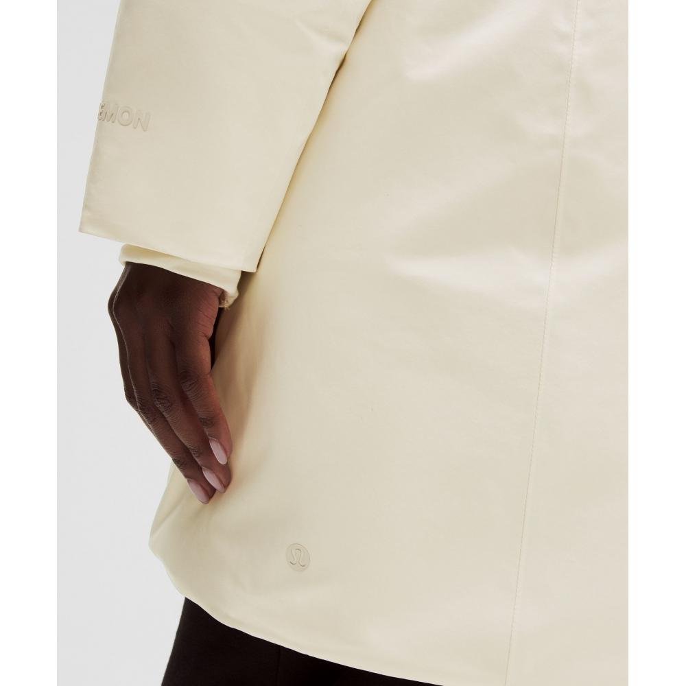 Lululemon Waterproof Insulated Cinch Waist Parka Light Ivory