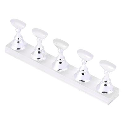 Manicure 5Pcs Nail Art Tip Holders Magnetic Chess Board Display Practic Train Stand