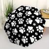 Adorable Paw Print Round Sticker for Pets LoversUmbrella, Portable 3-Fold Compact Umbrella for Men & Women Gift