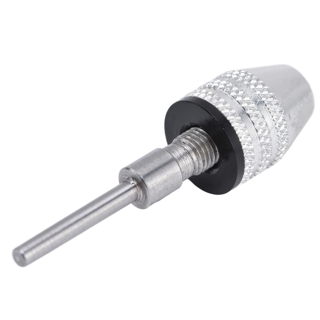 Nøkkelløs borechuck adapter for slagtrekker 3 kjefter 1/8in rundt skaft 0.3?3,4 mm Sølv