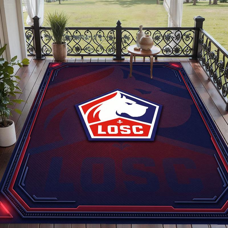 Soft Floor Carpet LOSC Lille FC Pattern Area Rug Decorative Mat For Home Room Decoration