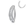 14G Belly Button Ring for Women Surgical Steel CZ Clicker Ball Belly Piercing Ring Simple Reverse Navel Rings Body Jewelry