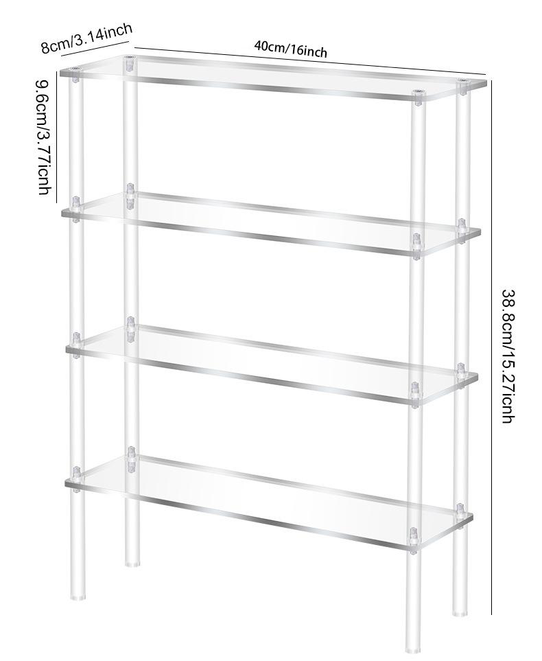 Vertical Acrylic Display Stand Ladder Storage Shelf for Bubble Mart Dolls,Labubu Collectibles,Figures,Perfume,Cosmetics,Cupcake