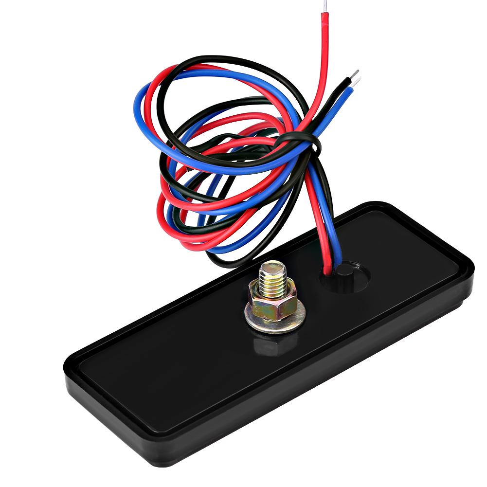 1Pc 12V Universal Motorcycle Scooter Moped Rectangle LED Reflector Tail Brake Light Stop Lamp