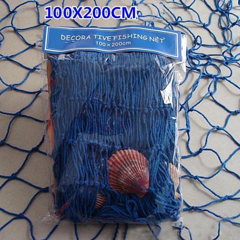 Fish Net Hanging Ornaments Mediterranean 3D Nautical Ocean Theme Home Fishing Net Wall Decor
