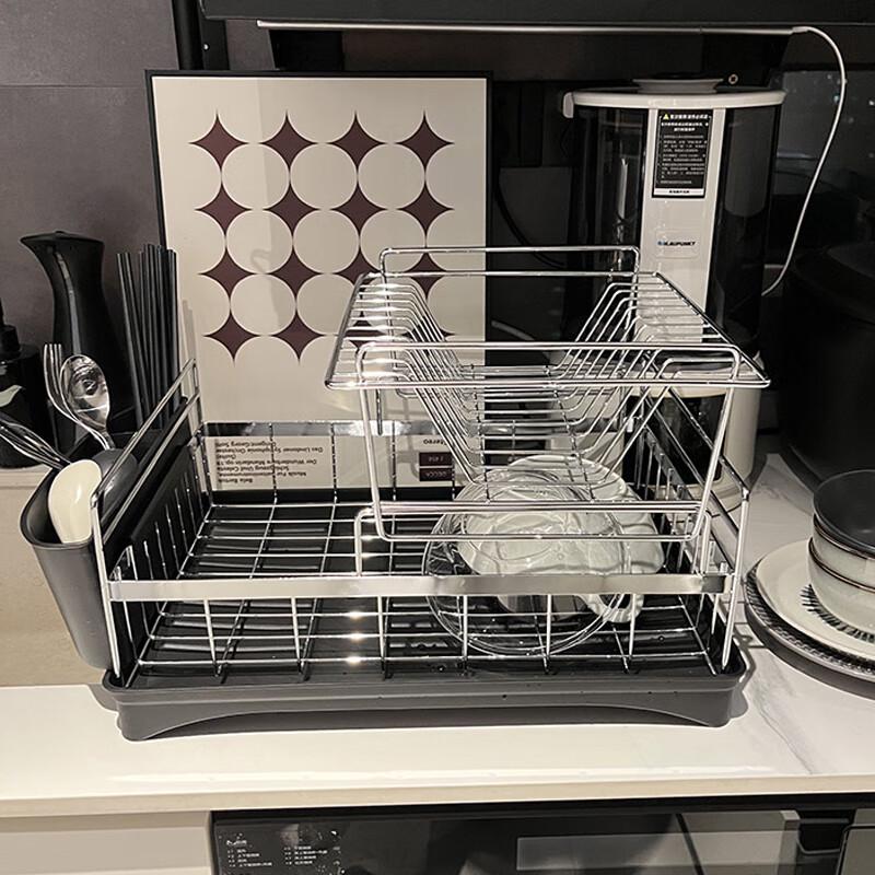 Beifu Stainless Steel Double-Layer Dish Drying Rack