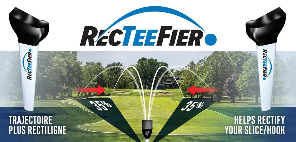 RECTEEFIER Chapman Pack Correction Golf Tees - Slice/Hook