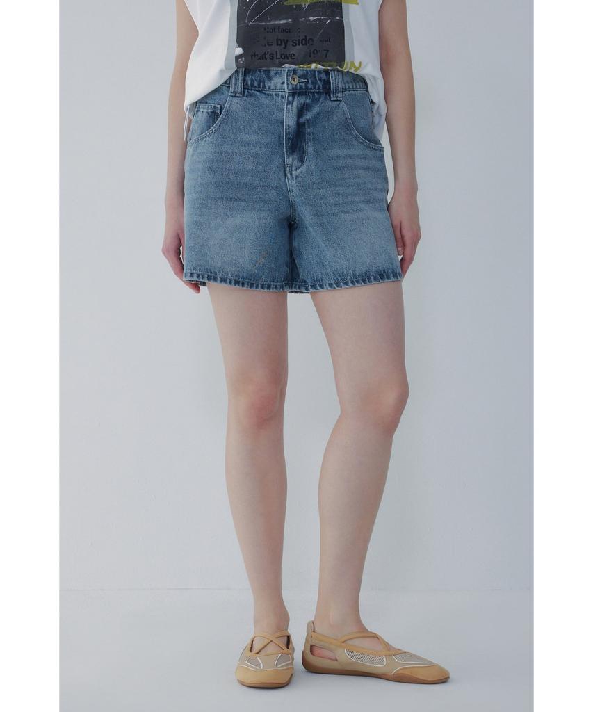 Bobeu Vintage Washed Denim Shorts_Blue 7156255004
