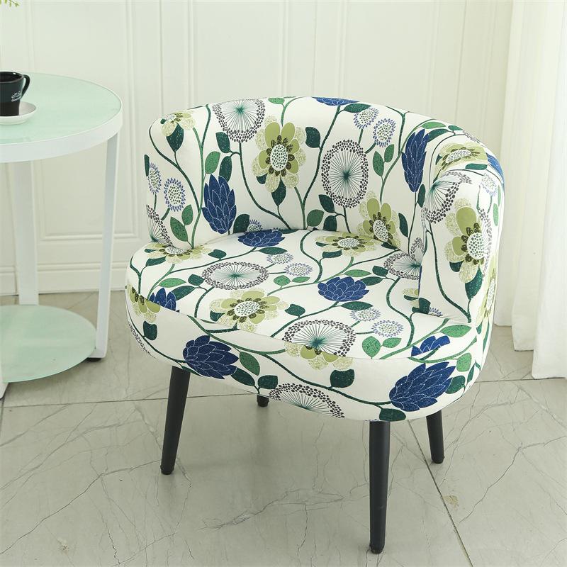 Large Curved Chair Seat Cover Elastic Low Backrest Chair Cover Universal Makeup Stool Cover Living Room Bedroom Lazy Sofa Covers