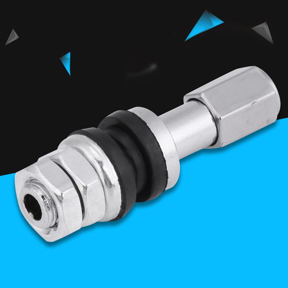 10pcs TR43E Tyre Valve Stems Tubeless Tire Valves Metal Replacement Stems with Thrd End for Motorcycles Cars Trucks