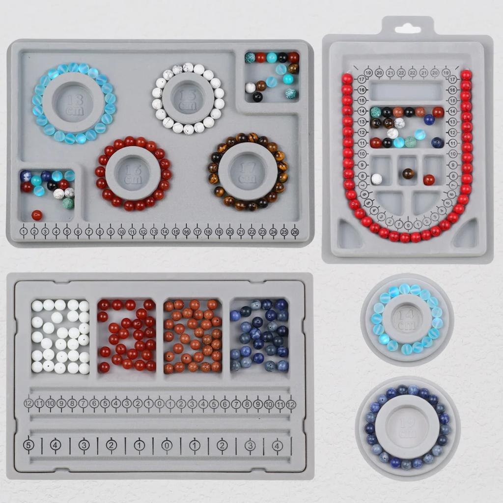 Portable Bead Board For Bracelet Necklace Tray Beading Accessories Measuring Tools Crafts For Jewelry Making DIY PP Beading Tool