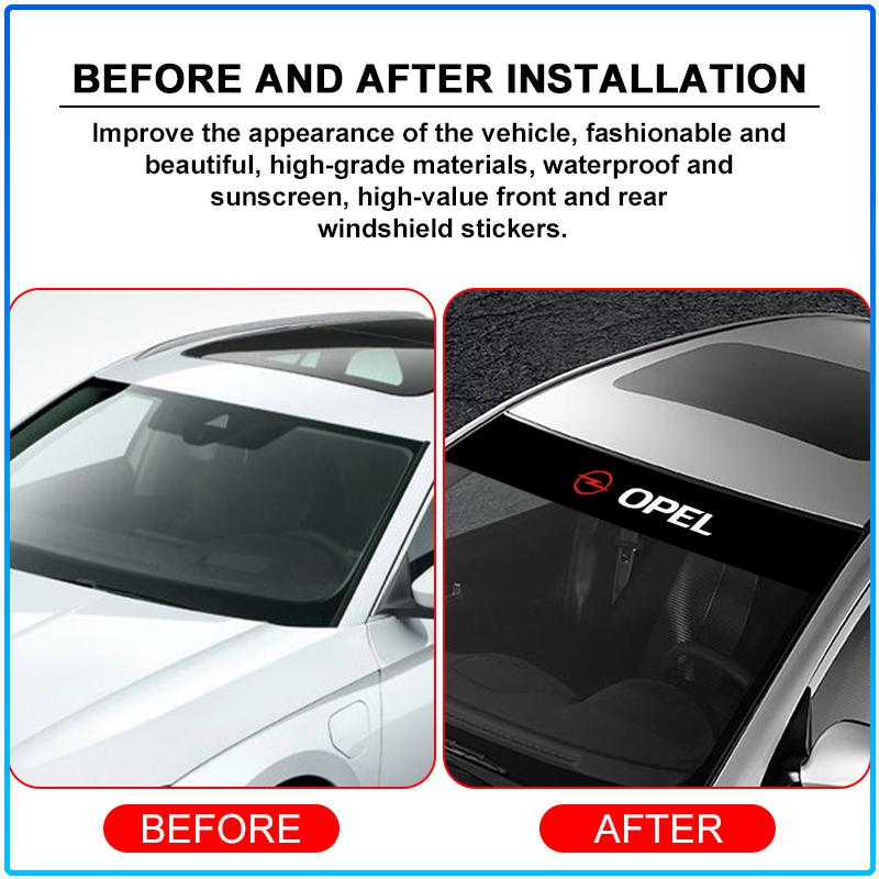 Car Front Windshield Stickers Front and Rear Decorative Decals Sticker For Opel Astra C G H Insignia J K Zafira B Corsa Vectra C Corsa C