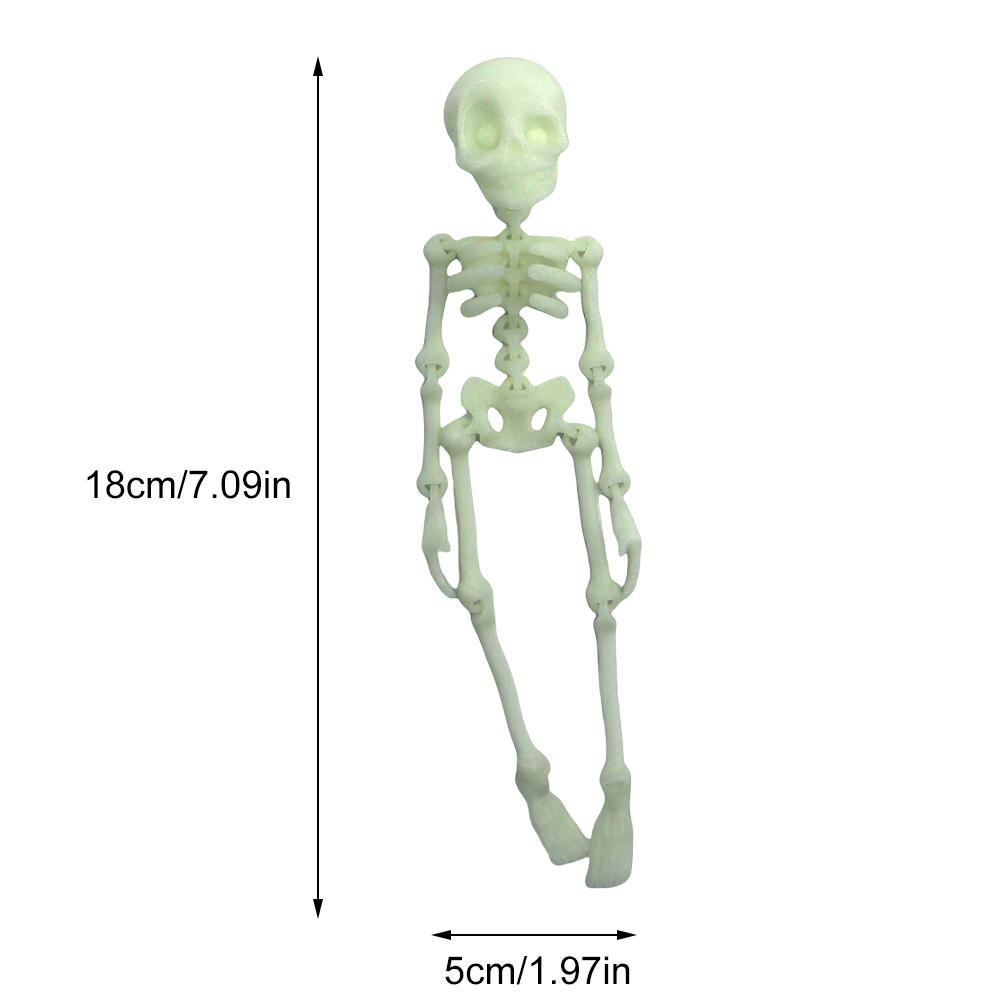 Magnetic Poseable Luminous Skull Fridge Magnet Funny Halloween Gift Easter Kitchen & Dining Decor Home Accessory Quirky Decor