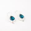 Faceted Apatite Gemstone Earrings 925 Sterling Silver Handmade Jewelry For Gift EE-163-13