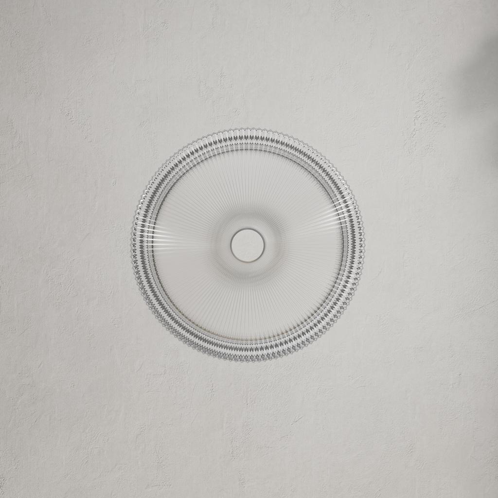 36cm Washbasin, Round Washbasin made of Crystal Glass without Faucet, Transparent