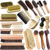 SEE KEAN Wooden Handle Horsehair Shoe Brush
