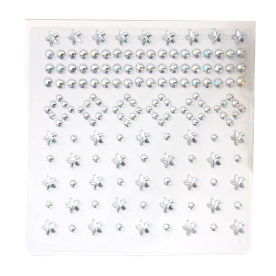 Colorful Rhinestone Stickers for DIY Crafts Star Moon Gem Stickers for Scrapbooking & Journaling Self-Adhesive Sparkling Gems for Card Making