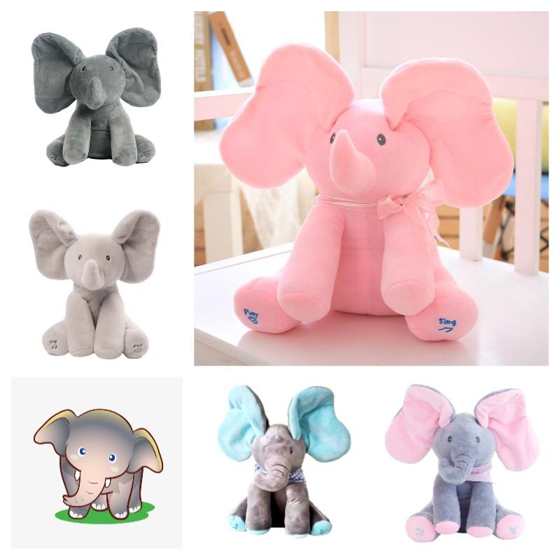 Elephant Plush Toy For Kids Soft And Cuddly Stuffed Animal With Music And Sound