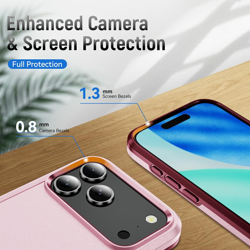 For iPhone 17 Pro Max Case PC+TPU Military Grade Drop Protective Phone Cover