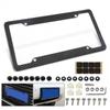 Carbon Fiber License Plate Frame Car License Plate Frame for Front & Rear 4 Hole License Plate Cover