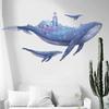 Nordic Style Wall Stickers Whale Castle Fresh Bedroom Living Room Wall Decoration PVC Painting Stickers Accessories Tools Supply
