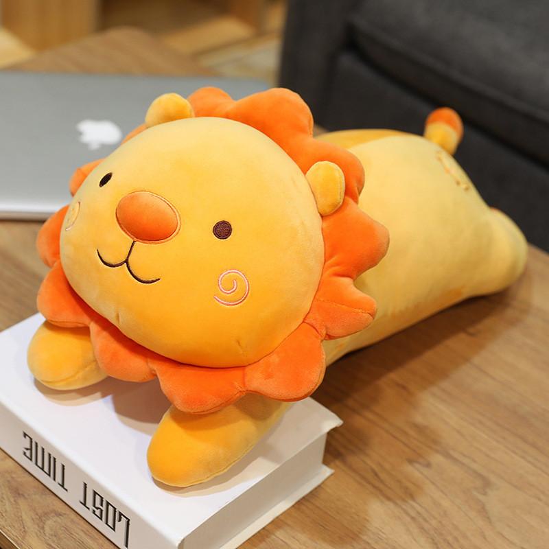 Plush Lion Toy For Girls With Pp Cotton Filling Kids Bed Decor