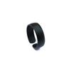 Matte Black Plain Wedding Ring Knight Adjustable Ring