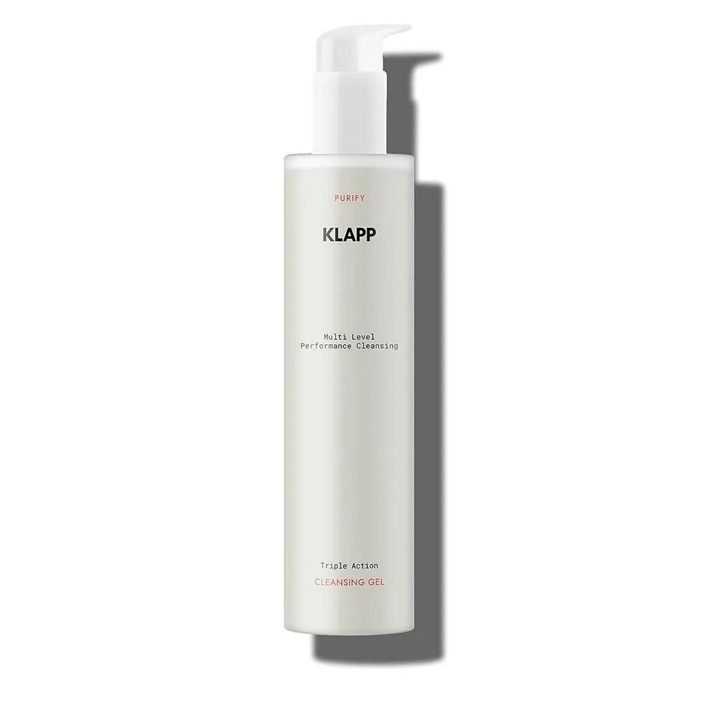 KLAPP Многоуровневый очищающий гель 200 мл 1 упаковка KLAPP Cosmetics Очищающий гель тройного действия (200 мл)