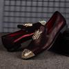 Fashion New One-foot Personalized Custom-made Business Fringed Breathable Bean Shoes and Matte British Casual Wedding Leather Shoes A25