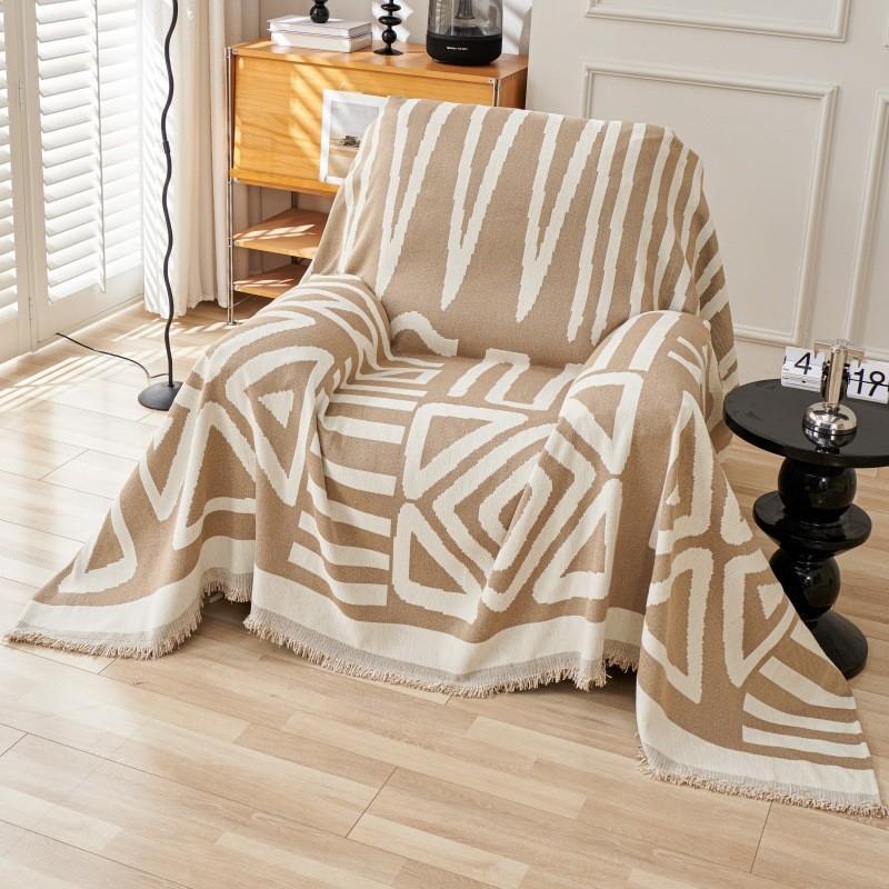 Geometric Pattern Schneier Four Season Universal Sofa Towel Bosimi Style Sofa Blanket Living Room Bedroom Dust Cover Blanket