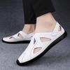 Summer Men Sandals Genuine Leather Mens Casual Shoes Outdoor Men Luxury Sandals for Men Beach Flats Classic Mens Slip on Loafers