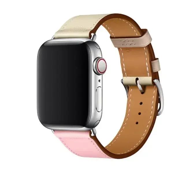 Leather Watch Straps for Apple Watch Band 44mm 49mm 45mm 42mm 40mm 41mm 38mm Sport Bracelet iWatch Series Ultra 9-8-7-6-5-4-3-SE