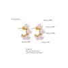Yhpup Stainless Steel Minimalist Elegant Imitation Pearl Earrings Charm Sweet Romantic 18k Gold Color Women Fashion Jewelry Gift