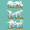 Paintable Dinosaur White Embryo Toy 1 Set DIY Graffiti Animal Model for Kids Educational STEM Craft Home Entertainment