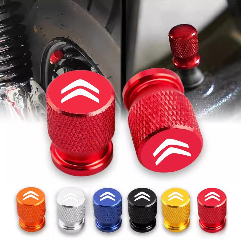 4pcs Aluminium Car Tire Wheel Valve Caps Stem Cover Emblem Styling For Citroen C1 C2 C3 C4 grand picasso C3-XR Auto Accessories amb123