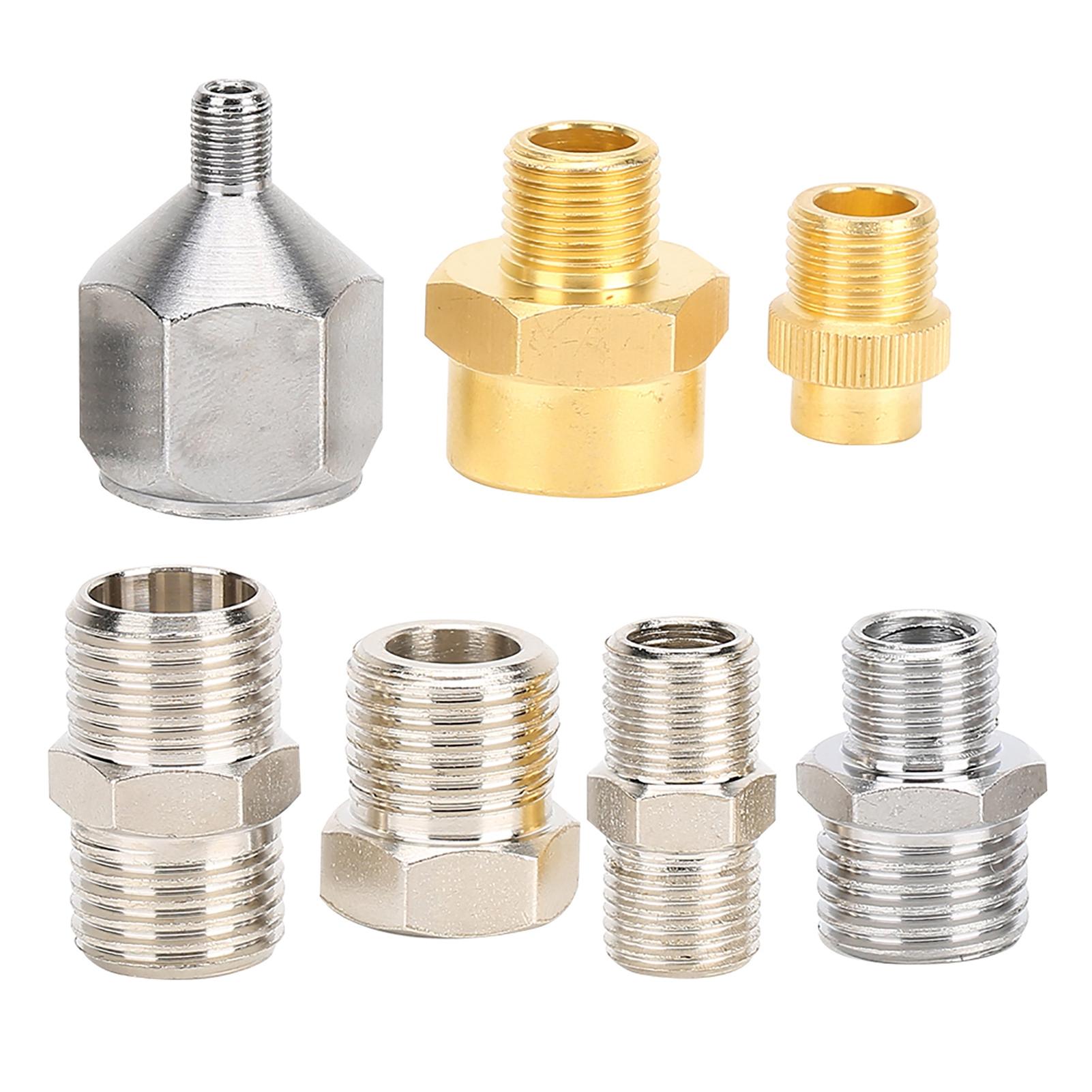 

7pcs Professional Airbrush Adaptor Kit 1 8in 1 4in BSP Connector for Compressor Airbrush Hose