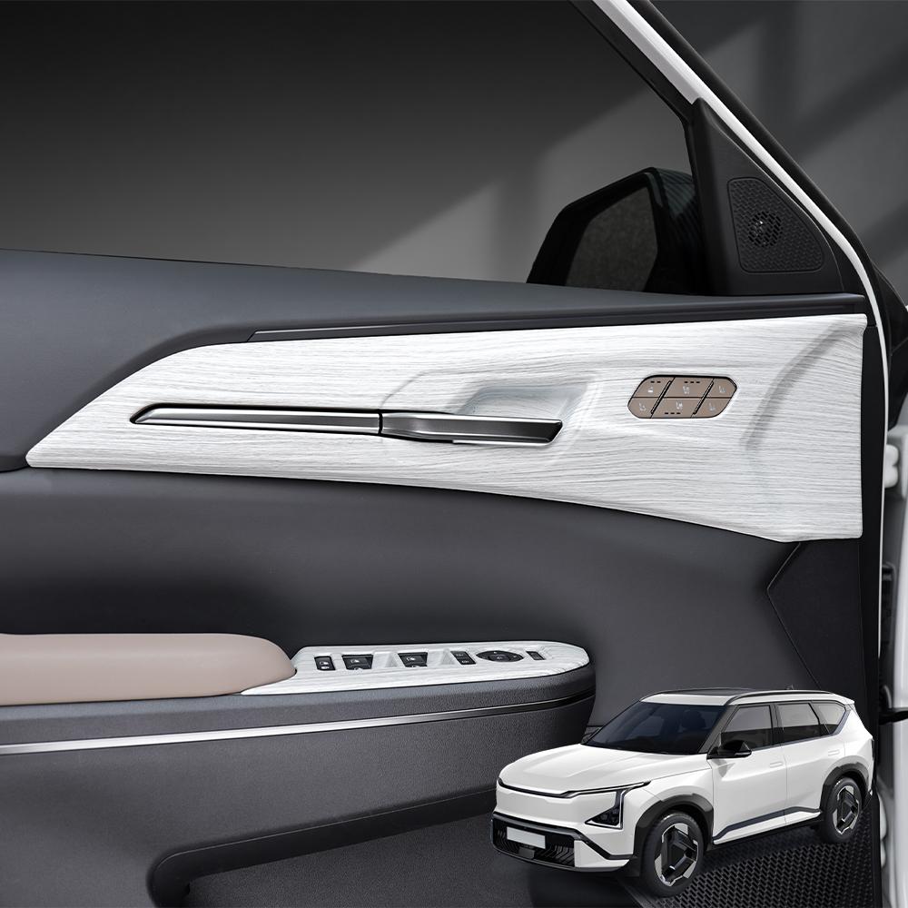 For Kia EV5 2024 2025 LHD Carbon Fiber Inner Door Handle Bowl Covers Window Button Trim Interior AccessoriesGood Product