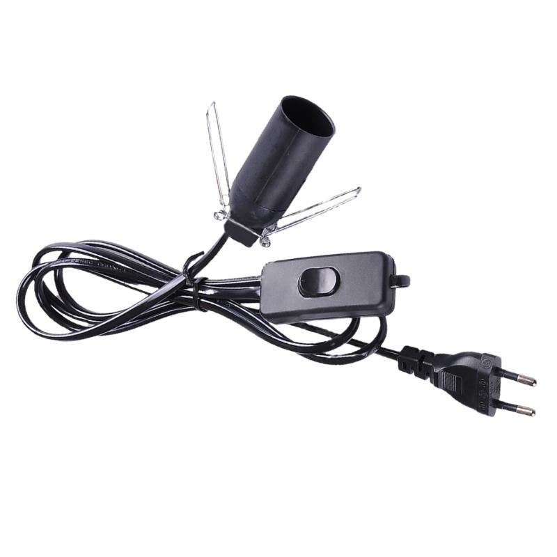 Salts Lamp Cord Hanging Lantern Cord Cable 5.9Ft with E14 Socket On/Off Button Pendant Lighting EU Plush Lamp Cord