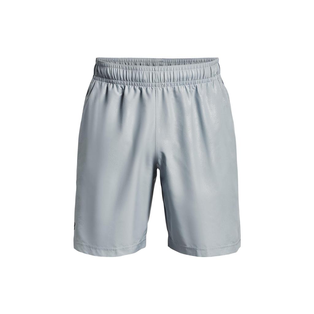 Under Armour Logo Print Elastic Waist Mid Rise Fitted Straight Leg Casual Shorts Men Shorts Gray 1377137-465