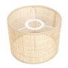 E27 Rattan Lampenschutz Rattan Tischlampenschirm Boho Rattan Lampenschutzabdeckung für Tischlampen Stehleuchte
