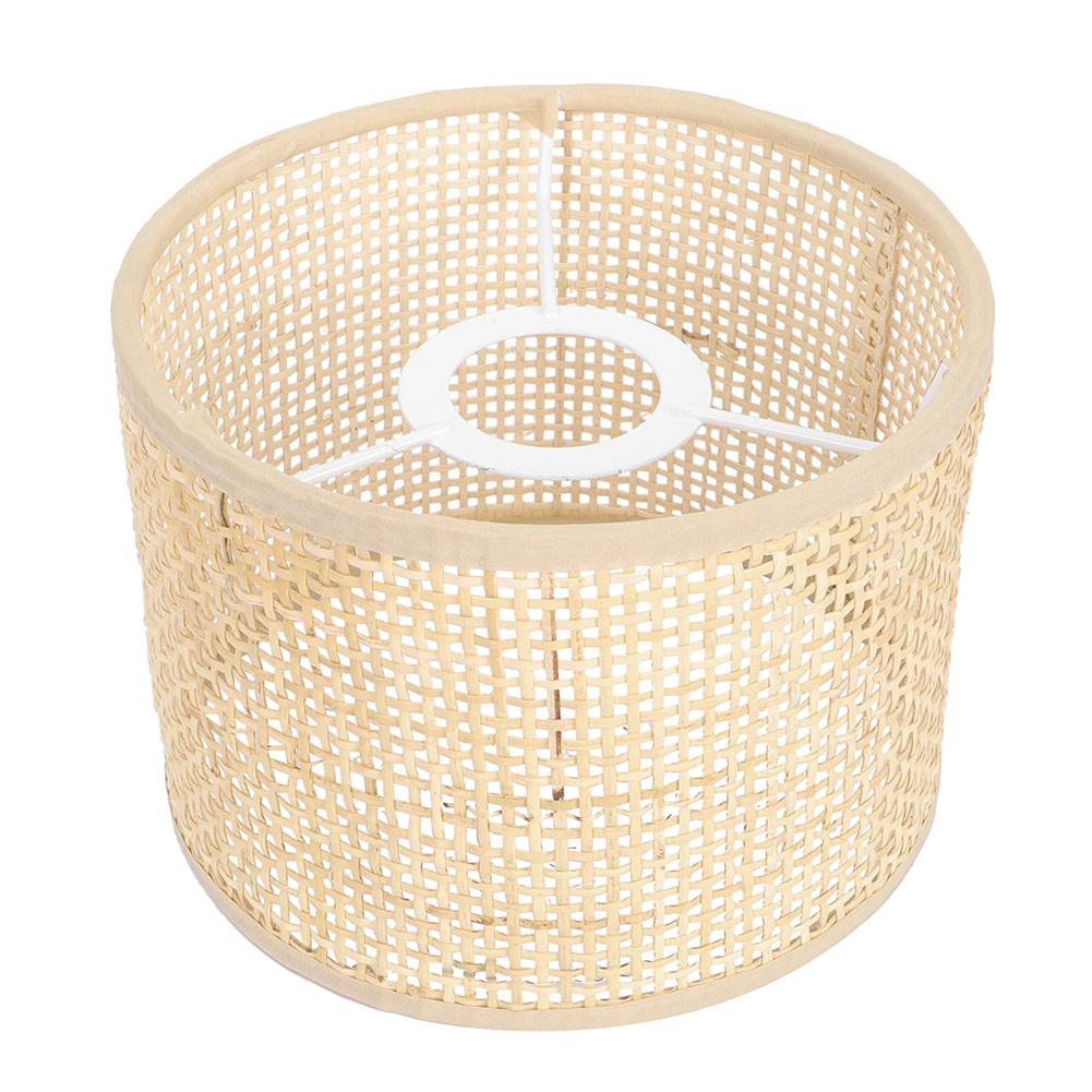 

E27 Rattan Hand Woven Lamp Cover Vintage Pendant Light Table Lamp Shade Decor Woven Lampshade Hotel Chimney Desk Decoration