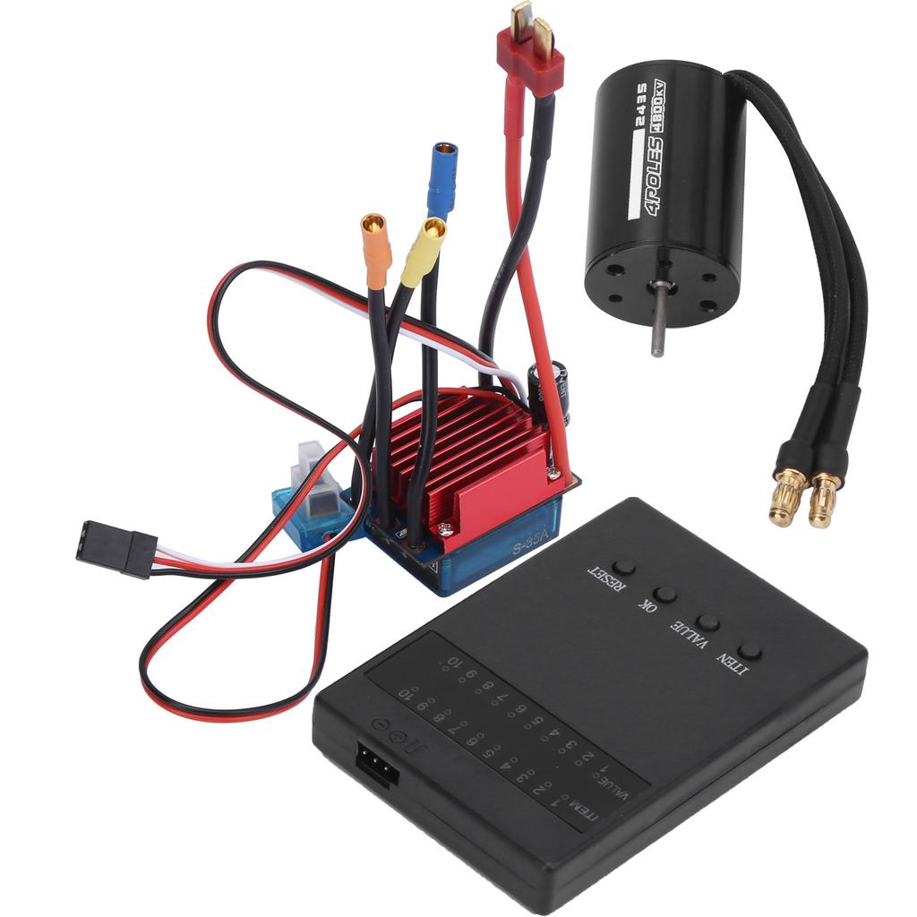 2435 4800KV Brushless Motor with S35A Brushless ESC Programming Card for 116 118 RC Car